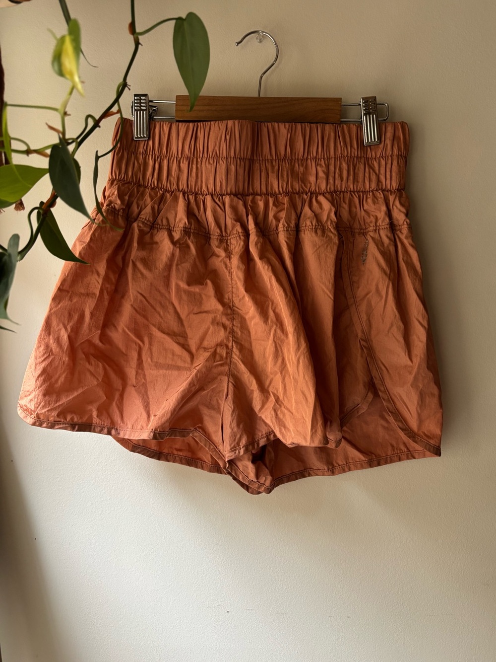 Free people Women’s High-Waist Rust Orange Athletic Shorts